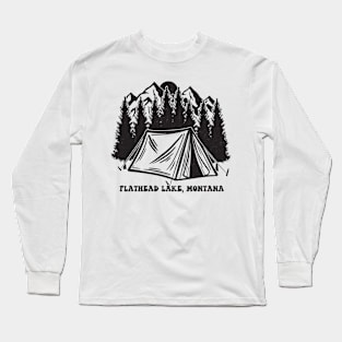 Flathead Lake Montana Camping, Hiking and Family Vacations Long Sleeve T-Shirt